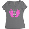 i wear pink for my mom Women's Triblend Scoop T-shirt