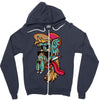 old skul dude Zipper Hoodie