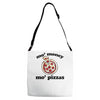 mo money mo pizzas Adjustable Strap Totes