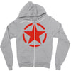 military starfunny retro army war vietnam usa britain fashion Zipper Hoodie