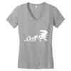 alien evolution   mens funny Women's V-Neck T-Shirt