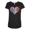 Heart Maternity Scoop Neck T-shirt