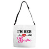 i'm her bestie Adjustable Strap Totes