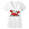 old and crabby Women's V-Neck T-Shirt