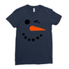 snowman face Ladies Fitted T-Shirt