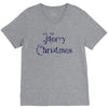 merry christmas colorful glitter V-Neck Tee
