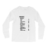 contents list Long Sleeve Shirts