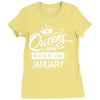 Queens Are Born In January Ladies Fitted T-Shirt