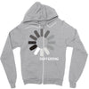 buffering  funny retro loading computer console fashion party Zipper Hoodie