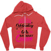 Celebrating With the 6th Birthday Queen Zipper Hoodie