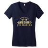 proud cousin of an awesome u.s marine Women's V-Neck T-Shirt
