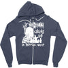 if zombies chase us im tripping you up Zipper Hoodie