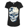 the great wave off skull Maternity Scoop Neck T-shirt