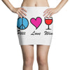 peace love wine Mini Skirts