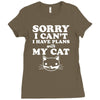sorry i can't i have plans with my cat lady funny Ladies Fitted T-Shirt
