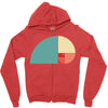 fibonacci golden ratio colorful Zipper Hoodie