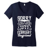 This Girl Is Taken By A Super Sexy February Boyfriend Women's V-Neck T-Shirt