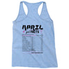 April Girl Facts Aries Racerback Tank