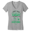I Don't Need Therapy Just to Go Mountaining Women's V-Neck T-Shirt