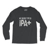 original blood type ipa positive craft beer Long Sleeve Shirts
