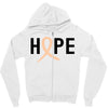 Hope Uterine Cancer Awareness Zipper Hoodie