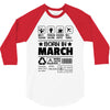 Born In March 3/4 Sleeve Shirt