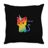 the magical kittencorn Throw Pillow