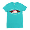 November Peeking Out Asian Baby Girl Ladies Fitted T-Shirt