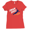 swan dive Ladies Fitted T-Shirt
