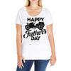 happy father's day 2 Ladies Curvy T-Shirt