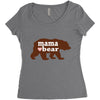 mama love bear Women's Triblend Scoop T-shirt