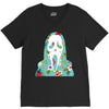 scream floral V-Neck Tee