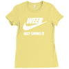 weed   just smoke it   mens funny Ladies Fitted T-Shirt