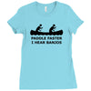 funny t shirt cool t shirt funny shirt geeky tshirt canoe nerd t shirt Ladies Fitted T-Shirt