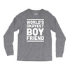 world's okayest boyfriend couple love funny Long Sleeve Shirts