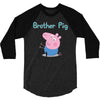 peppa pig brother pig 3/4 Sleeve Shirt