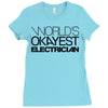 worlds okayest electrician Ladies Fitted T-Shirt