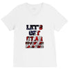 star spangled hammered V-Neck Tee
