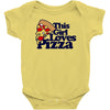 this girl loves pizza Baby Bodysuit