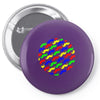 funny girly colorful patterns mustaches Pin-back button