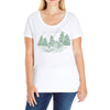 Camping Green Ladies Curvy T-Shirt