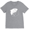 yin yang shark V-Neck Tee