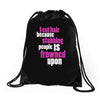 i cut hair Drawstring Bags