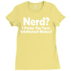 nerd,i prefer the term intellectual badass Ladies Fitted T-Shirt