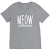 meow cute cat face V-Neck Tee