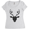 poly deer black Women's Triblend Scoop T-shirt