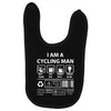 I Am A Cycling Man white letter Baby Bibs