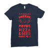 horror movies, pizza and beer Ladies Fitted T-Shirt