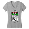 get a job, grouch! Women's V-Neck T-Shirt