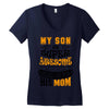 My Son Is Super Awesome His Mom Women's V-Neck T-Shirt